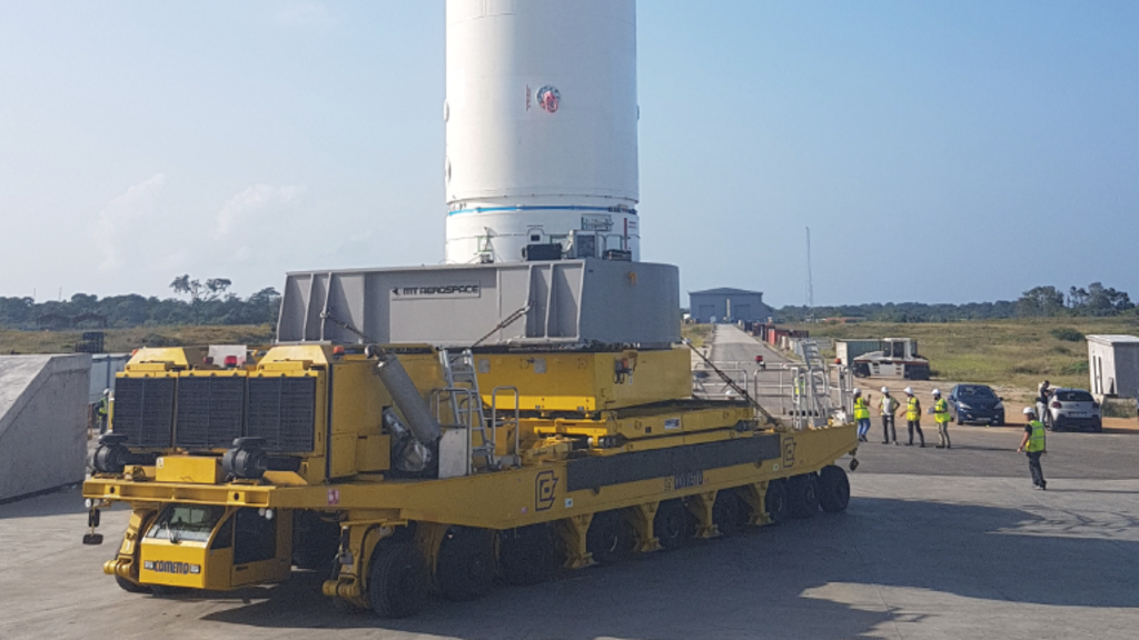 Transport der Boosterraketen