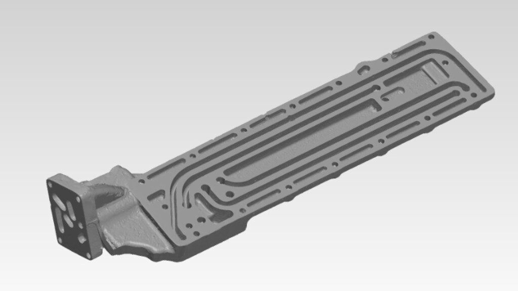CAD-Modell von einem Ölkanaldeckel aus der Automotiv-Branche