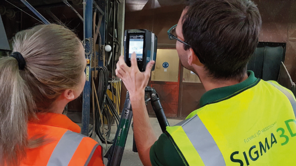 3d Vermessung eines Gebäudes mit einem Laserscanner