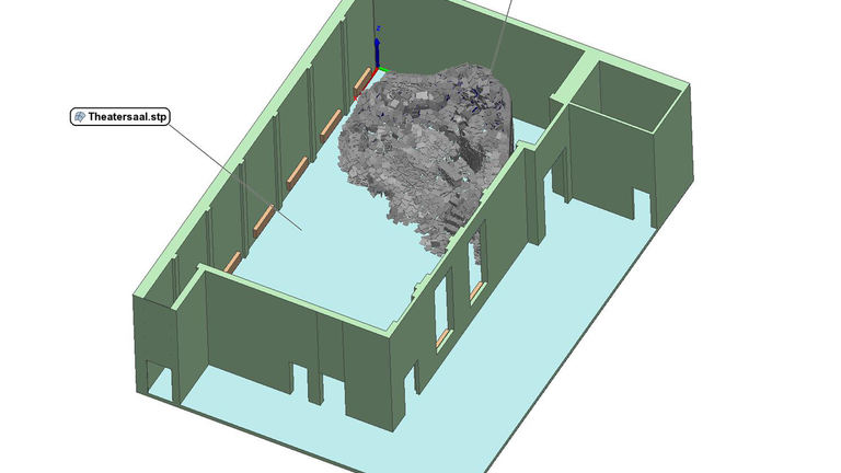 3D-Zusammbau der modellierten realen Umgebung