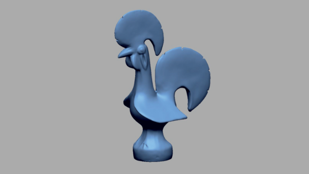 Berufsfelderkundungstag - Polygonalmodell der Hahnfigur